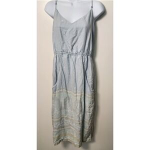 Patagonia Lost Wildflower Dress Forest Song Atoll Blue Pockets Adjustable Midi M